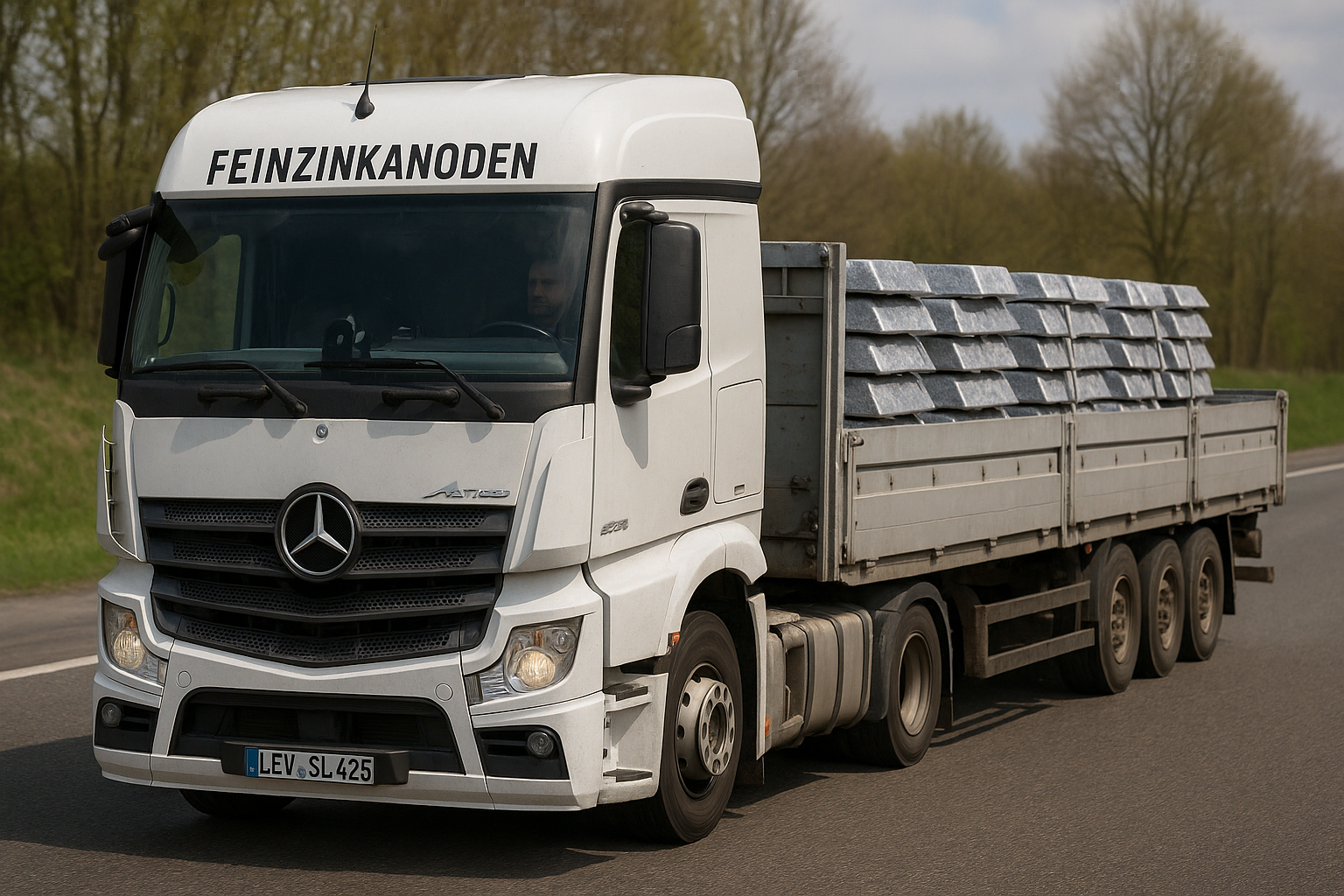 Mitarbeiter mit Gabelstapler